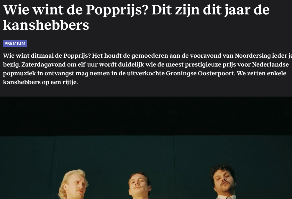 Wie wint de Popprijs? Dit zijn dit jaar de kanshebbers - Leeuwarder Courant
